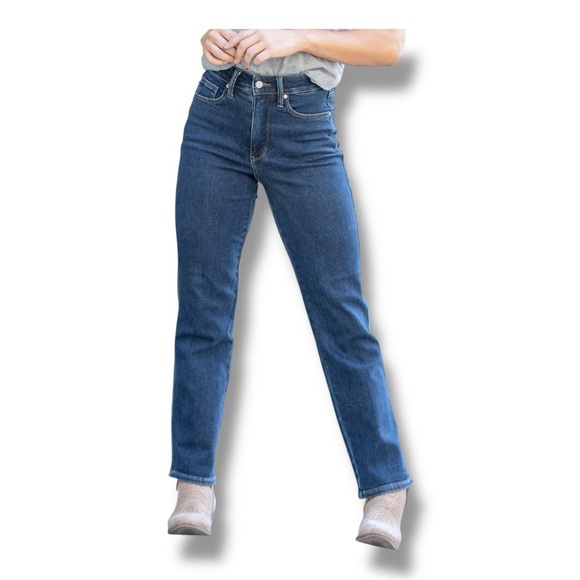 Judy Blue Denim - Judy Blue Straight Fit Blue Denim Jeans High Rise JB88575-DK Women’s Size 32